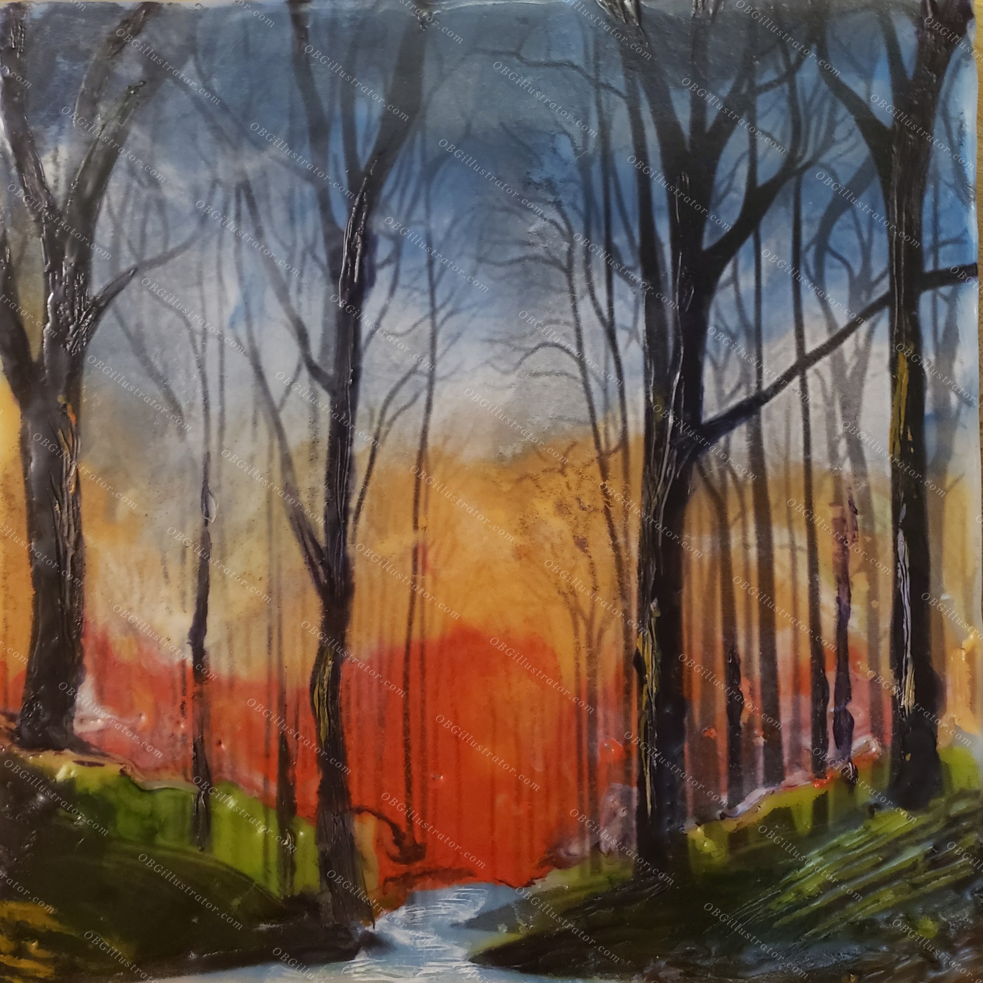 Alone in the Forest Sunrise
