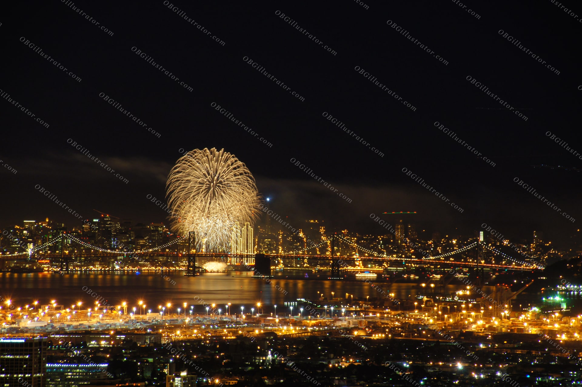 Golden Burst Over The Bay