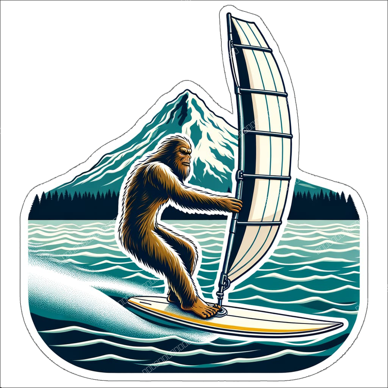 sailing sasaquatch sticker